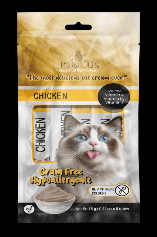 NOBİLUS TAVUKLU KEDİ KREMA ÖDÜLÜ 5X15G