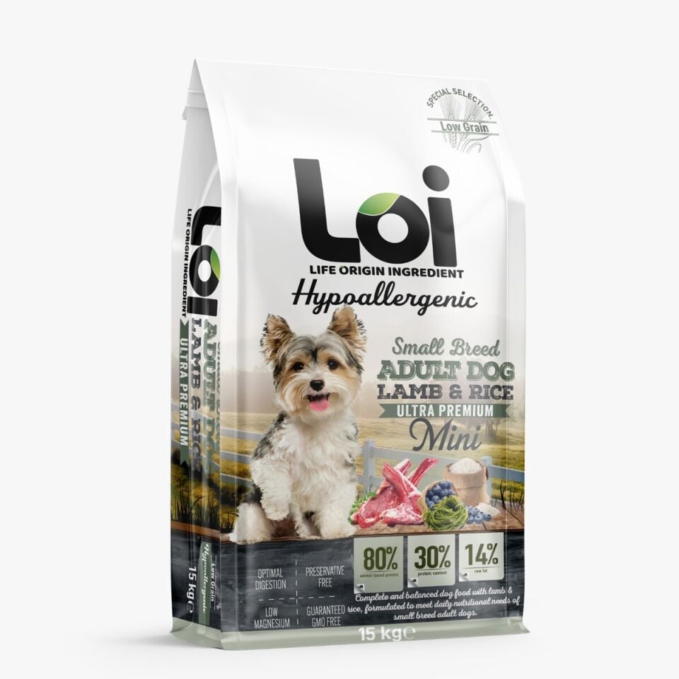 LOI MİNİ IRK YETİŞKİN KÖPEK KUZULU 15KG