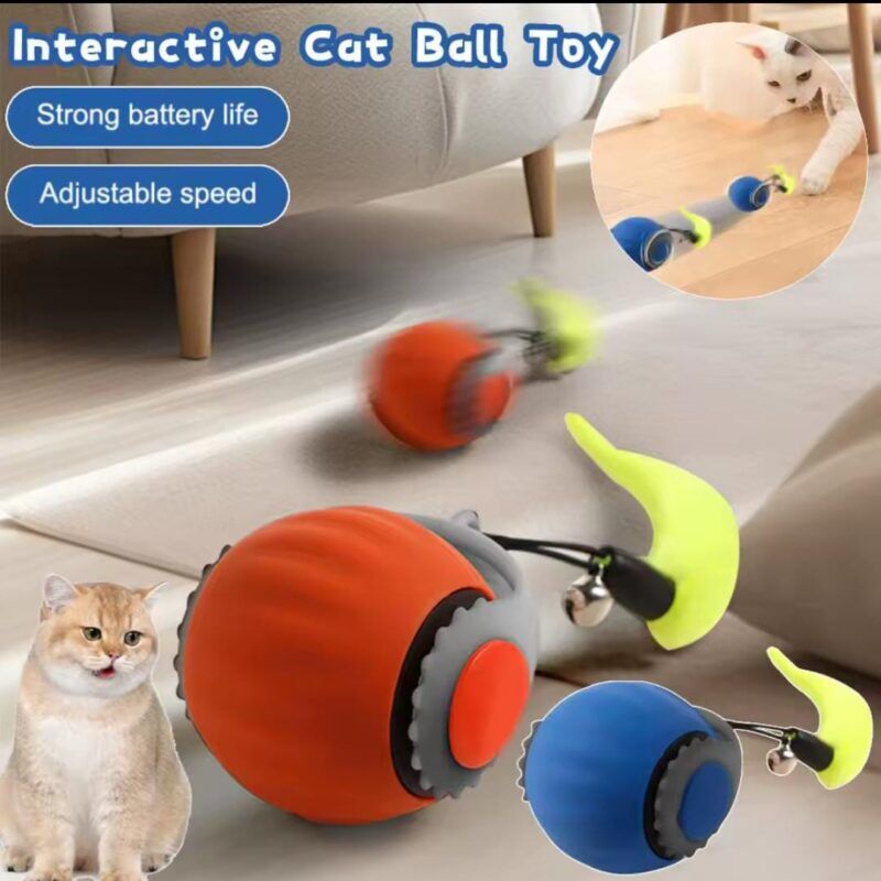 Evcil Hayvan Kuyruklu USB Şarjlı Hareketli Top