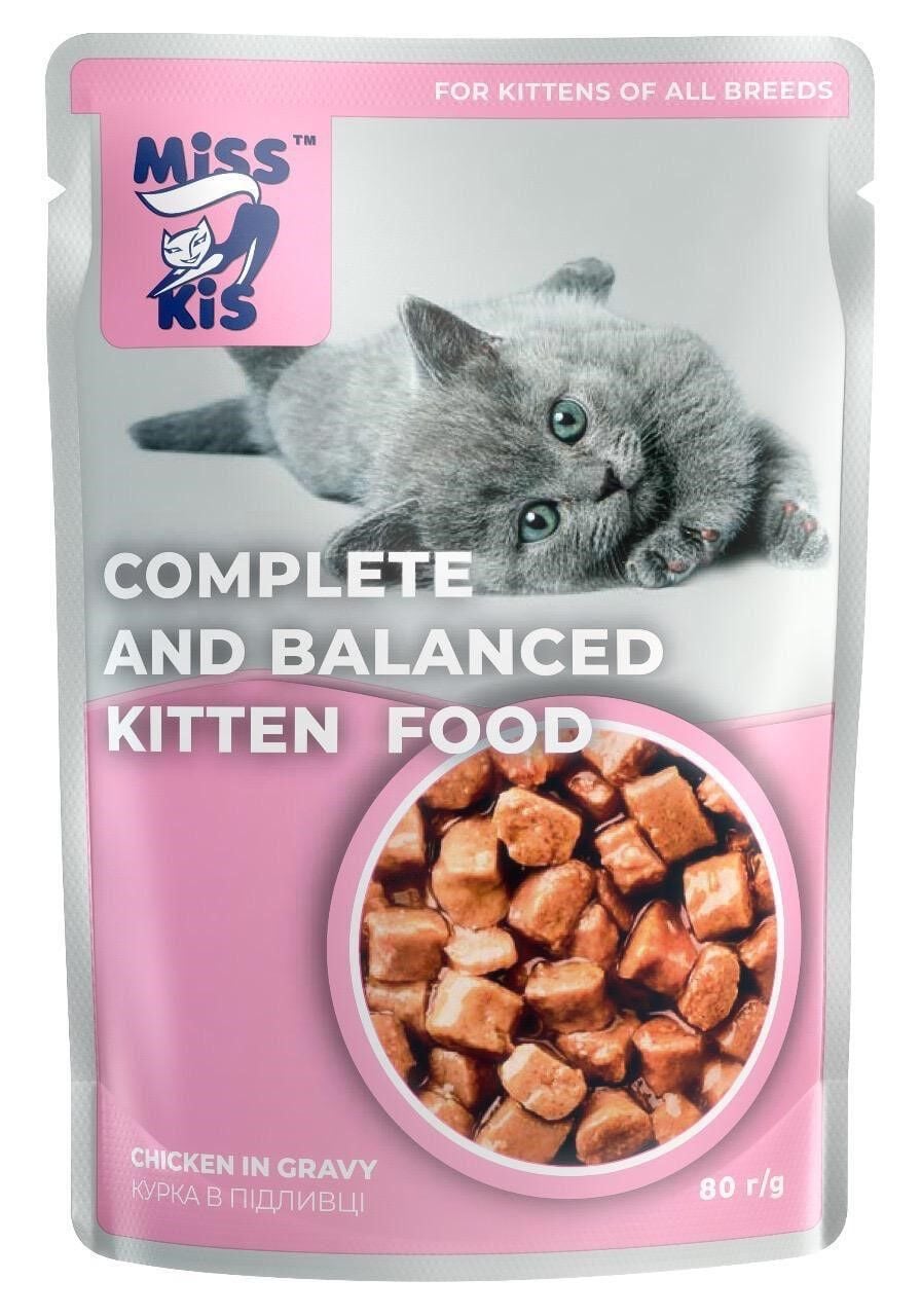 MİSS KİS KİTTEN SOSLU TAVUKLU 80GX24AD POUCH