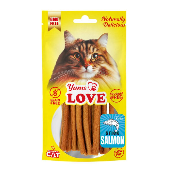 Yums Love Kedi Ödülü Çubuk Somon Balıklı 10 cm 50 gr