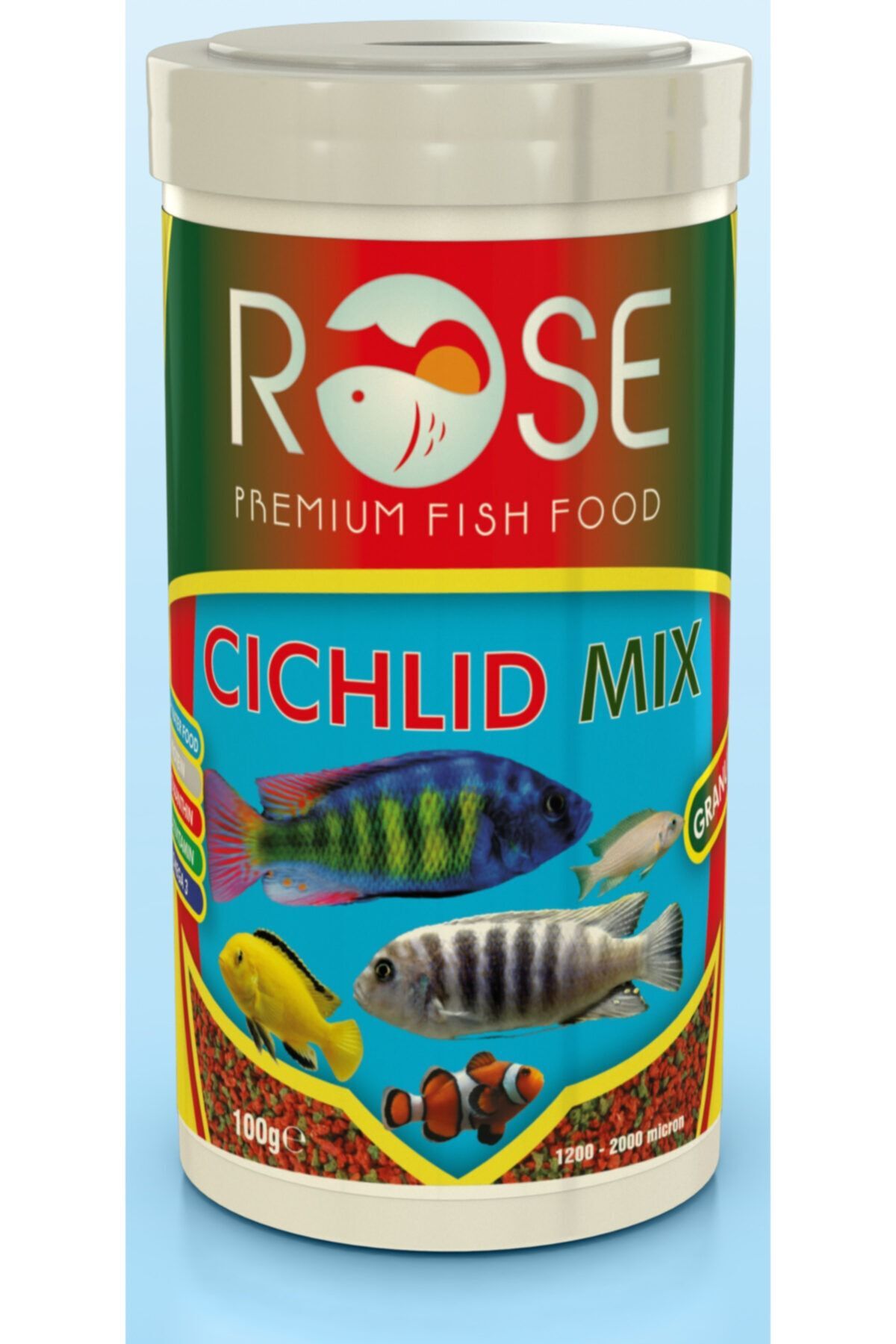 Rose Cichlid Mix Granulat 250 ml Akvaryum Balık Yemi 12'Lİ